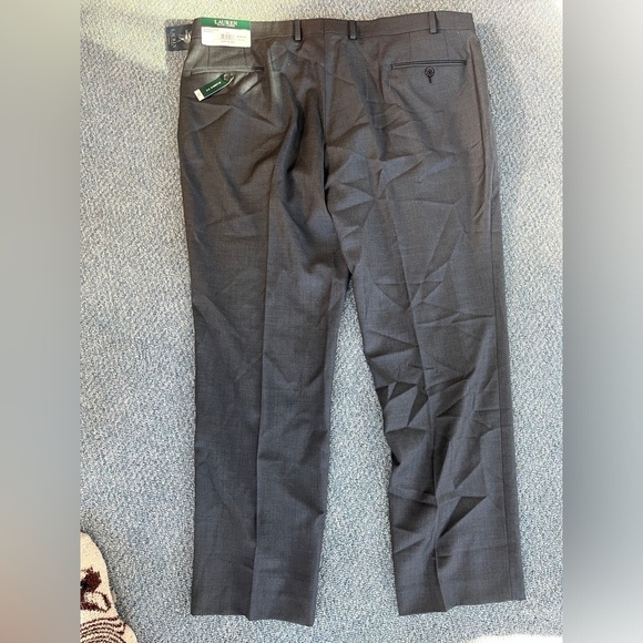 Ralph Lauren NWT Pants 42x30 Gray Edgewood Dress Slacks LRL Ultraflex Wool Blend - Picture 3 of 6